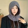 Women'S Winter Soft Beanie Hoodie Balaclava Hooded Scarf - Thermal Face Mask & Neck Gaiter, Stretchy Adjustable Drawstring Closure, Windproof