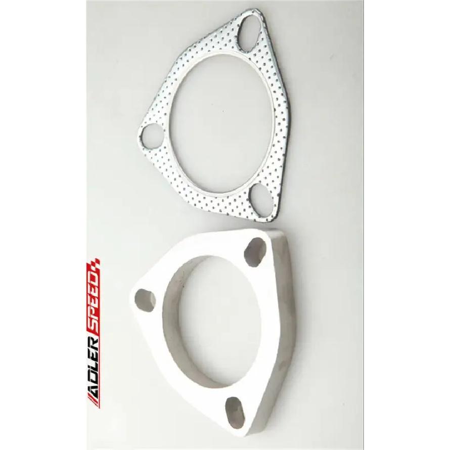 2.5 Inch 3 Bolt Stainless Steel Flange & Gasket Adapter Turbo Exhaust Downpipe