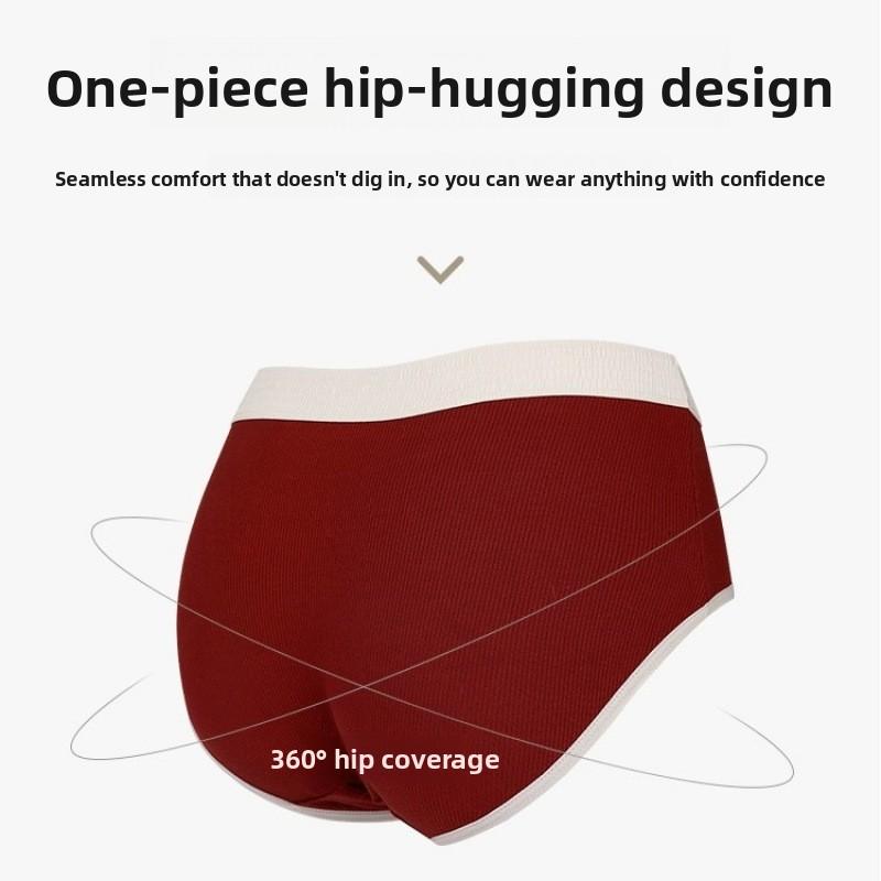 Female Spring and Summer Simple and Comfortable Thread Cotton Breathable One Piece Pack Hip Waist Triangle Briefs