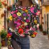 Women's Casual Vintage Floral Print Long Sleeve Top