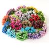 12 Piezas/Lote Flor Artificial Baya Estambre Bordado Hecho a Mano Decoración de Boda Decoración de Navidad Accesorios para Corona de Flores DIY