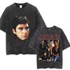 Movie Scarface Vintage Washed Tshirt Tony Montana Face Al Pacino Oversized Tshirts Men Women Fashion Hip Hop Gothic T Shirts