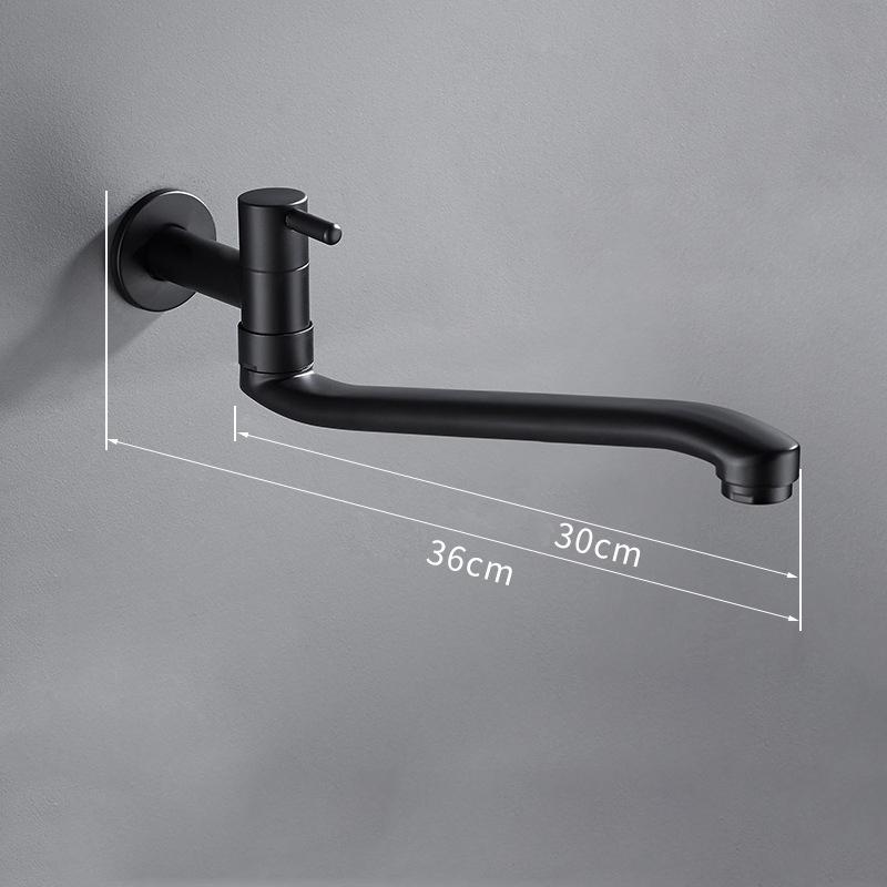 Swivel 360 Degree Rotation Kitchen Faucet Black Stainless Steel Kitchen Sink Faucet Mixer Water Faucet Tap Wall Mounted Pool Tap