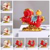 Chinese Style New Year Mascot Miniature Resin Zodiac Ornaments Gift Horse Figurine  Office