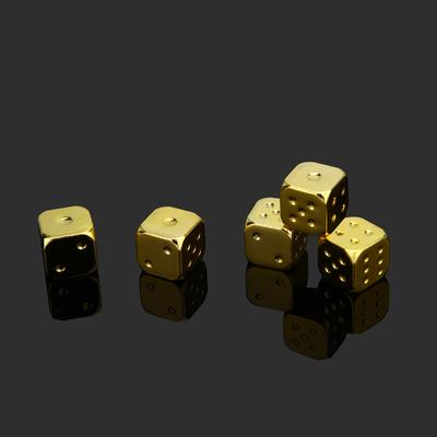 5Pcs/set Metal Dices Polyhedral Dice Toy Home Bar Pub Club Party Roll The Dice Game