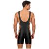 Tuta da allenamento lucida da uomo Scollo basso Spalline Taglio laterale Elastico Fondo a pantaloncino