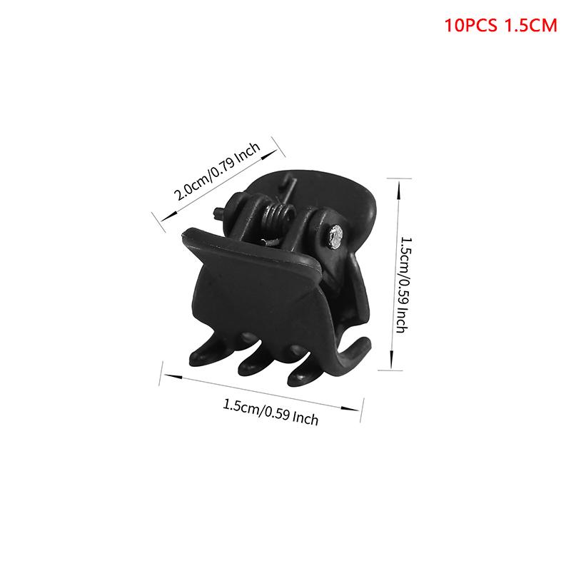 10Pcs/Lot Hair Claw Clips For Women 1.0 1.5Cm Small Black Brown Transparent Plastic Mini Claws Kids Hair Styling Accessories