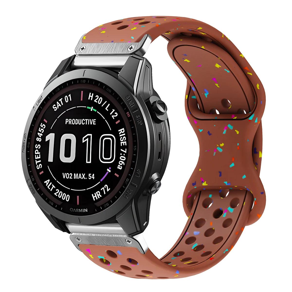

Силиконовый ремешок для часов Garmin Fenix 8/5/5X/5XPlus/6/6X Pro/7/7x/Forerunner945 Быстросъемный металлический адаптер для браслета часов Garmin 26mm