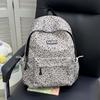 Mochila Escolar Estilo Ins Japonés Mochila Escolar Femenina Estudiante de Secundaria y Preparatoria Mini Mochila Versátil Simple Estampado de Leopardo Mochila Ligera Casual