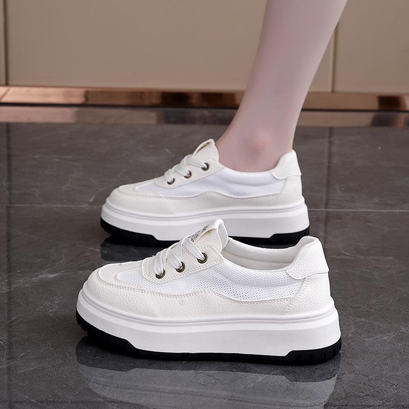 

Stepping on shit thick-soled little white shoes for women 2025 new spring and summer breathable casual versatile board shoes Forrest Gump shoes for wo 40