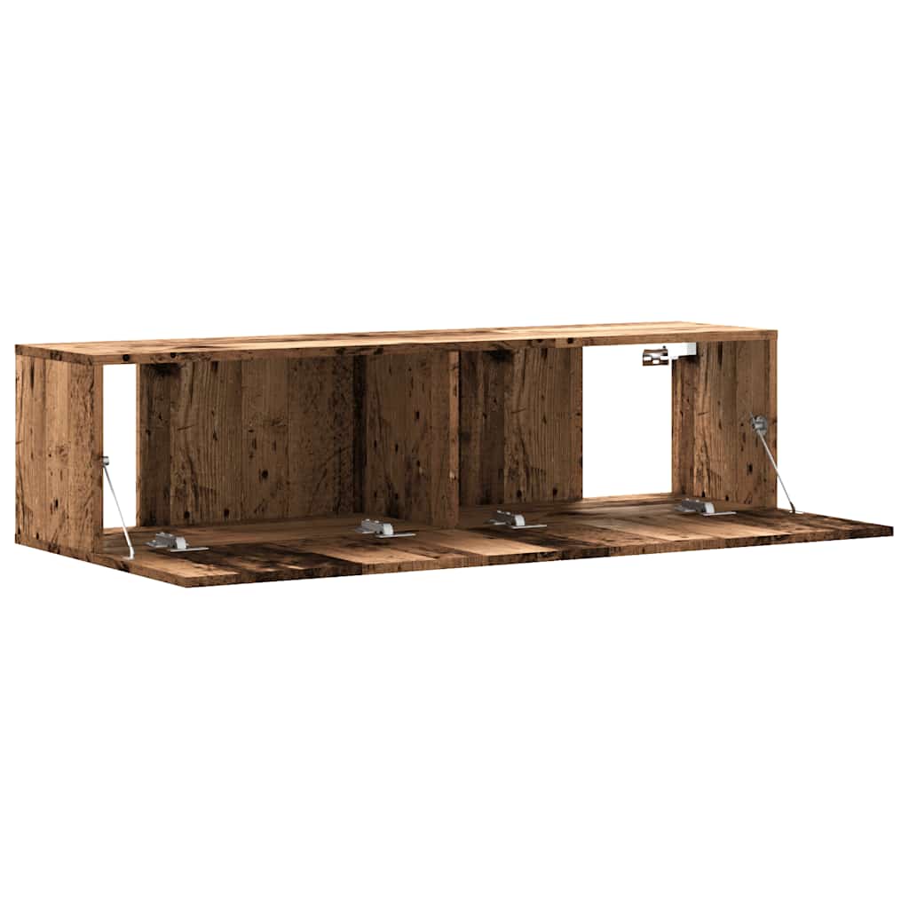 TV Wall Cabinet Rustic Wood Look 120 x 30 x 30 cm Engineered Wood