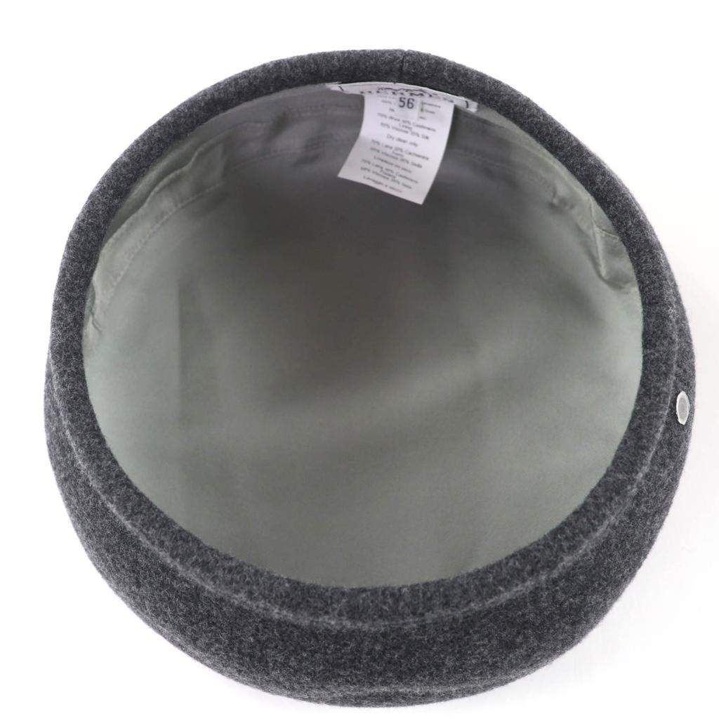 Pristine HERMES beret Saint Honoré Serie Metal gray wool Women 56 Used