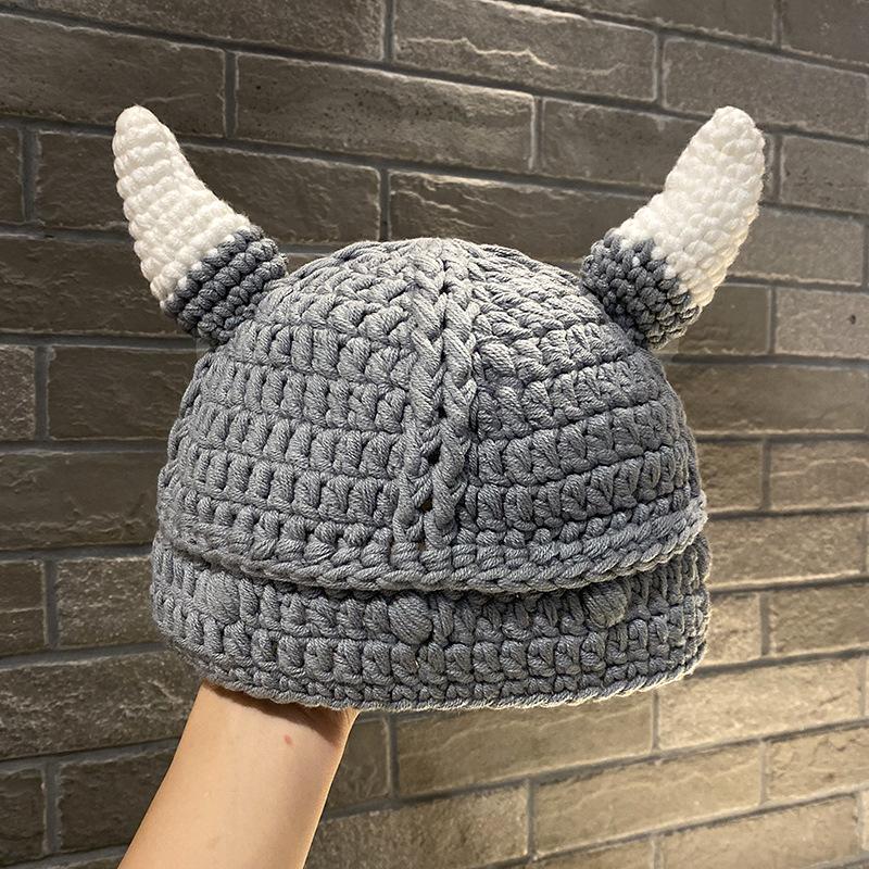 Herbst und Winter neue freche lustige großäugige Shrek gestrickte Wollmütze niedliche warme Cartoon niedliche Mütze