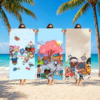 T-Toca Life World Towel Microfiber Beach Towel, Quick-Dry, Sand-Free, Ultra-Fine Fiber, Super Soft.