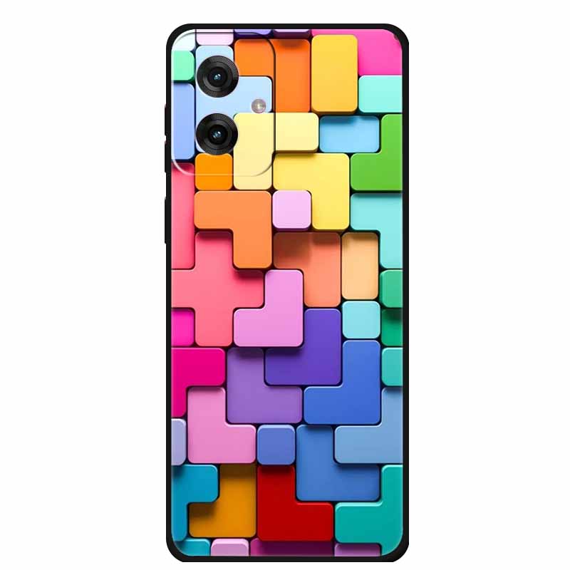 Etui do Motorola Moto G55 5G Luksusowe Miękkie Silikonowe TPU Tylna Osłona Etui na Telefon dla MotoG55 Ochronne Odporne na Wstrząsy Kolorowe Fundas