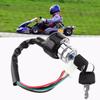 Univerzálny 6-vodičový spínač zapaľovania 3 polohy 2 kľúče Motocykel Kart Pit Štvorkolka Motocyklové spínače Kľúč zapaľovania Príslušenstvo