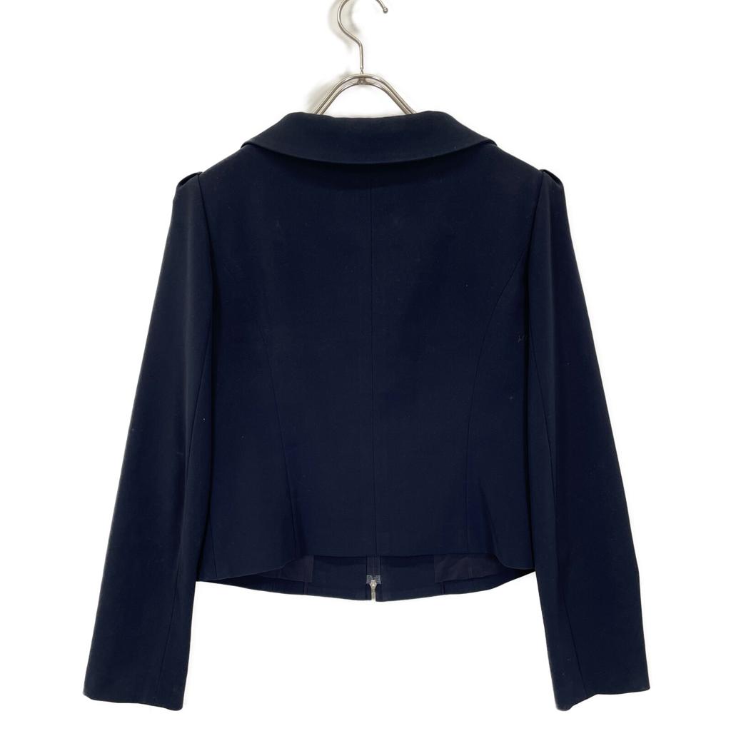 Rene 5013020 Navy Collared Double Zip Jacket Jacket 38 NavyUsed