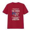I Proudly Stand For The Flag And Kneel Cross T Shirt vintage Washed Soft Slightly Stretched Versatile fashion Casual