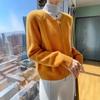 Korean Style Retro Round Neck Knit Cardigan for Women - Petite Autumn High Waist Zip Sweater