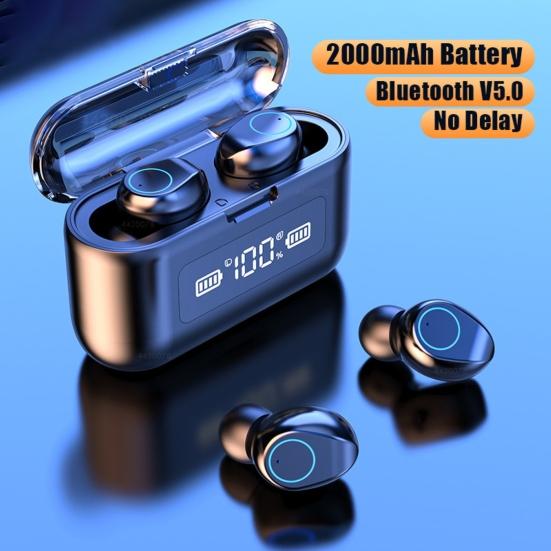 

W1Waterproof Wireless Bluetooth-compatible 5.0 Earphones Stereo HiFi In-ear Earbuds