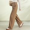 Fanzhen Women's High-Waist Wide-Leg Wool Blend Casual Pants