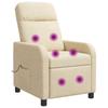 Massage Recliner Cream Fabric