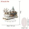 2D Acrylic Christmas Ornament for Holiday Tabletop Decor, Festive Home