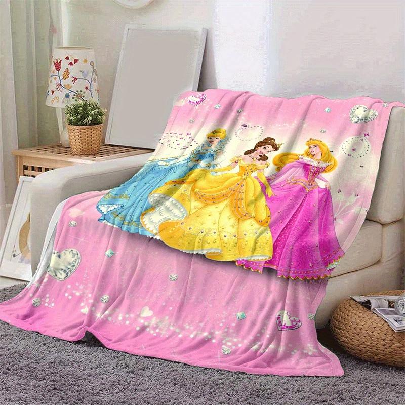 1 Stück Prinzessin-Druckdecke - Weiche Ganzjahresdecke für Wohnzimmer, Schlafzimmer, Personalisierbares Geschenk mit entzückendem Cartoon-Design
