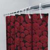 Luxurious Red Rose Print Shower Curtain Waterproof Decorative Home Decoration For Bathroom
