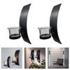 Metal Wall Mounted Candle Holders with Tealight Glass Cup Container Home and Wedding Decoration Candle Sconces Set of 2