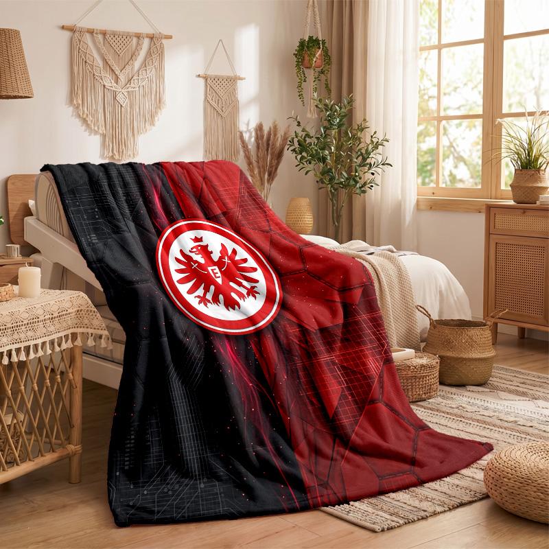Eintracht Frankfurt Football Print Flannel Blanket Soft Warm Sofa Bed Throw Blanket For Home Office Bedroom