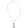 Necklace Pet Memorial Silver Color Paw Print Pattern Keepsake Pendant Alloy Punk Chain