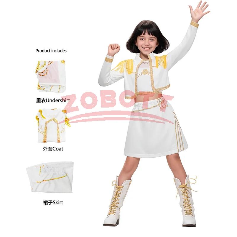 Kids K-Pop Demon Hunters Zoey Rumi Mira Costume Fancy Dress Cosplay Virtual Idol Movie Cosplay for Girls' Kids Halloween Carniva