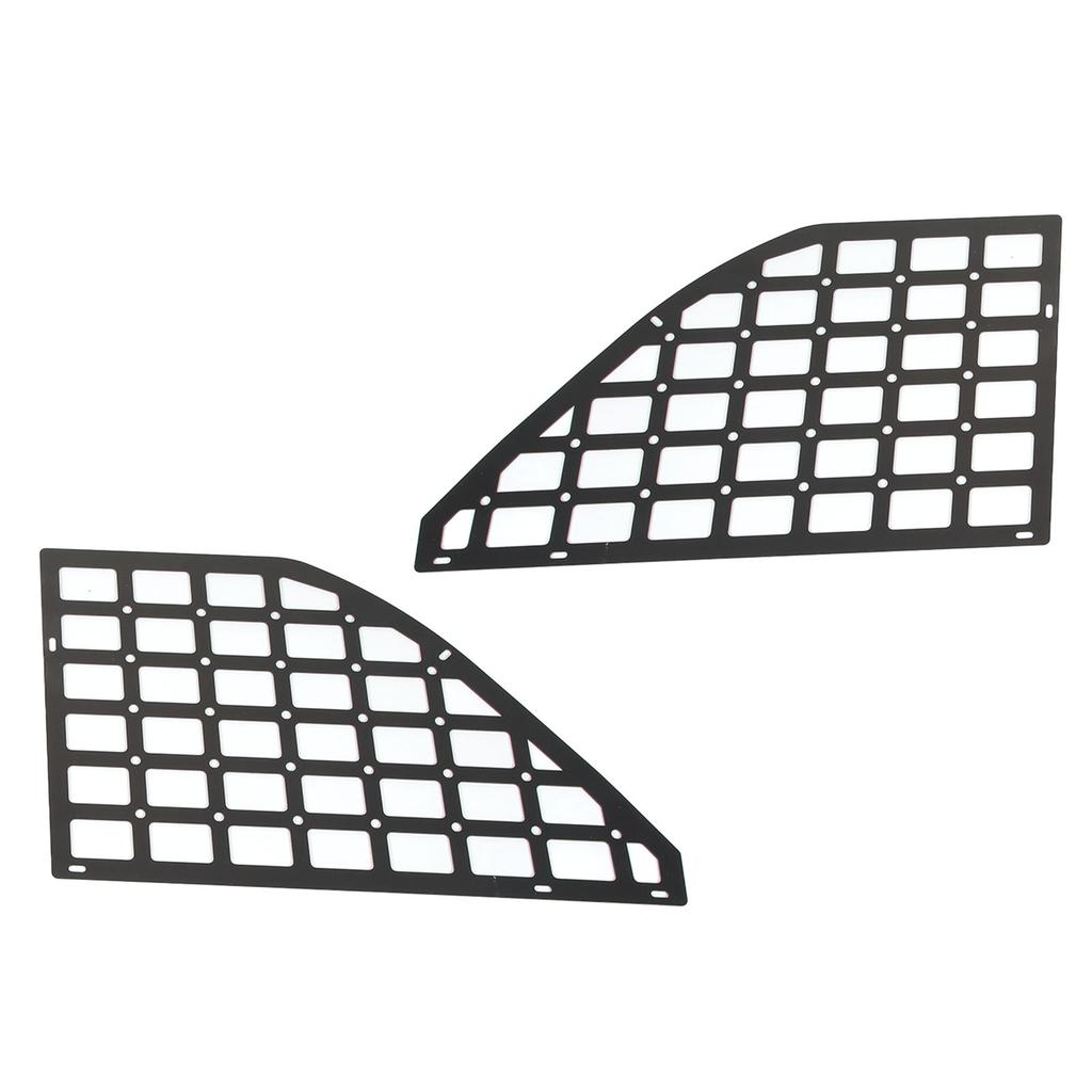 1 Pair Rear Window Storage Panel Black Steel Interior Luggage Organizer Shelf Cargo Rack Replacement for Ford Bronco