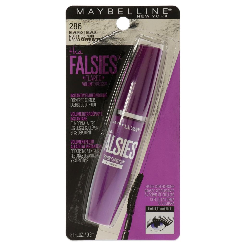 Maybelline New York Volum'Express The Falsies Flared Washable Mascara Blackest Black 0.31 fl oz