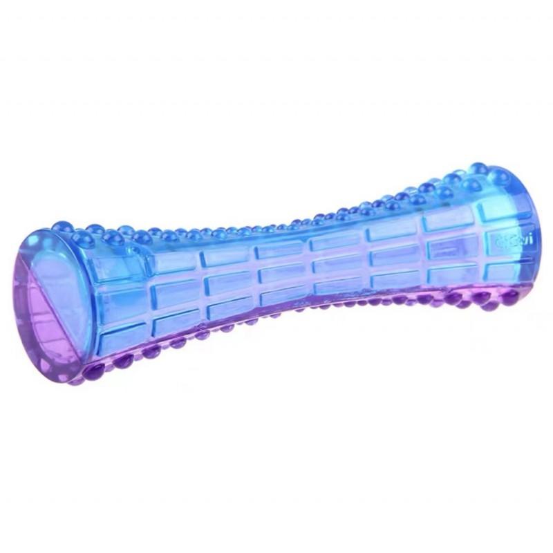 TPR Dog Toy Squeaky Stretchy Waist Twister Interactive Chew Small Medium Dogs Transparent Design