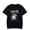 Panda Lazy I Hate People Morning Cartoons Funny Unisex Unisex Oversized Breathable Tshirts Summer Loose Casual Hiphop Couples Top
