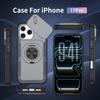 Magnetic Sliding Window Phone Case for IPhone 12 13 14 15 16 17 Pro Max Wireless Charging Electroplated Protective Case