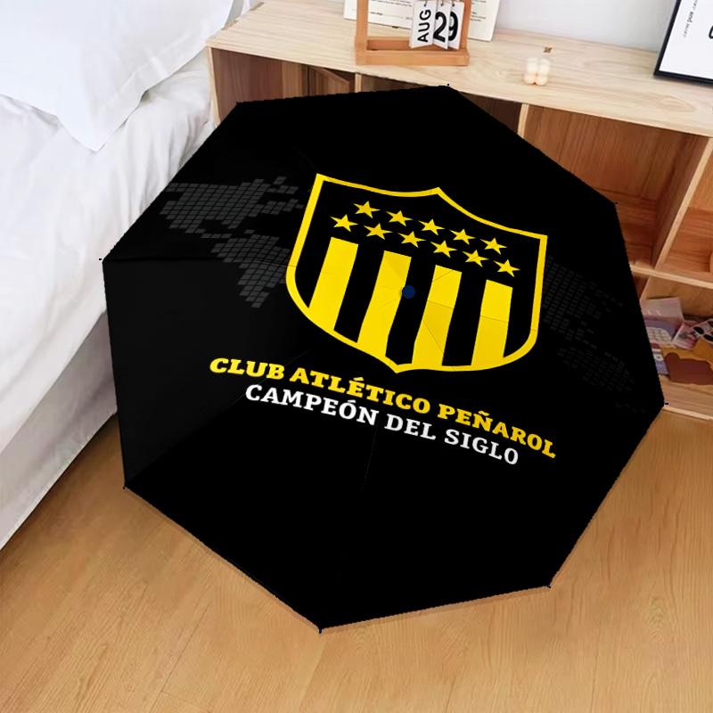 Peñarol Football Club Umbrella Folding Umbrella, Automatic Umbrella 8-Frame for Travel, Camping Use Gift for Halloween Christmas
