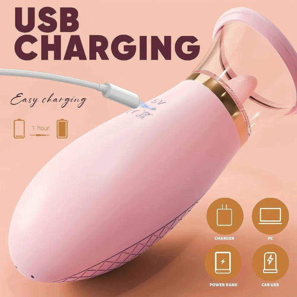 2026 Portable Clitoral Sucking Vibrator Nipple G-spot Sucker Rapid Orgasm Tongue Vibrator 3 Sucking 9 Licking Patterns Female Masturbator Waterproof