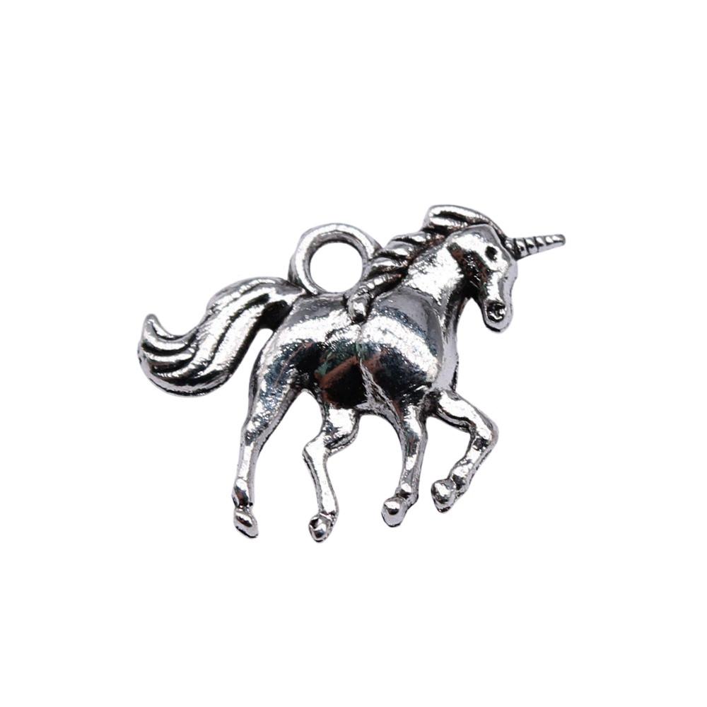 Vintage Unicorn Head Charms Alloy Pendants For Jewelry Making Handmade Craft Supplies