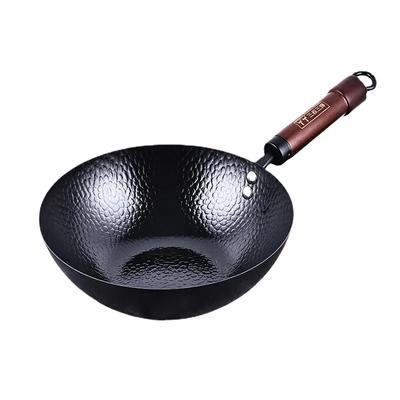 Leichte Wok-Pfanne für Damen, Hämmergeschmiedete Gusseisen-Pfanne, Langlebiger Non-Stick-Wok, Für Gasherd und Induktionskochfeld in der Küche
