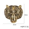 Rhinestone Tiger Head Brooches for Women Unisex Pearl Bear Pins Wolf Lapel Pins Banquet Party Backpack Gifts Jewelry Accessories