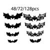 Halloween 3D Bat PVC Wall Stickers Wall Decals Black Decorative Spooky Four Sizes Halloween Decoration for Apartment Home DIY