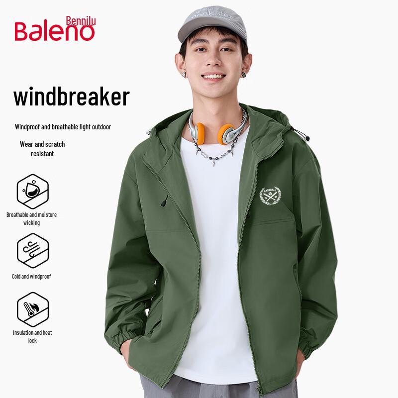 

Baleno Men s Hooded Outdoor Windproof Jacket 5XL