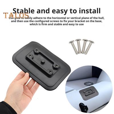 Inflatable Boats Mounting Bracket Glue-on Fishing Rod Holder Support PVC Kayaks Mounting Base Pad for Kayak Inflatable Boat