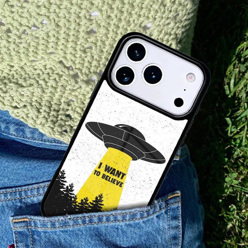 The X Files I want to believe Phone Case For iPhone 17 AIR 16 Pro Max 15 14 Pro 11 12 13 Shockproof Silicone Cover