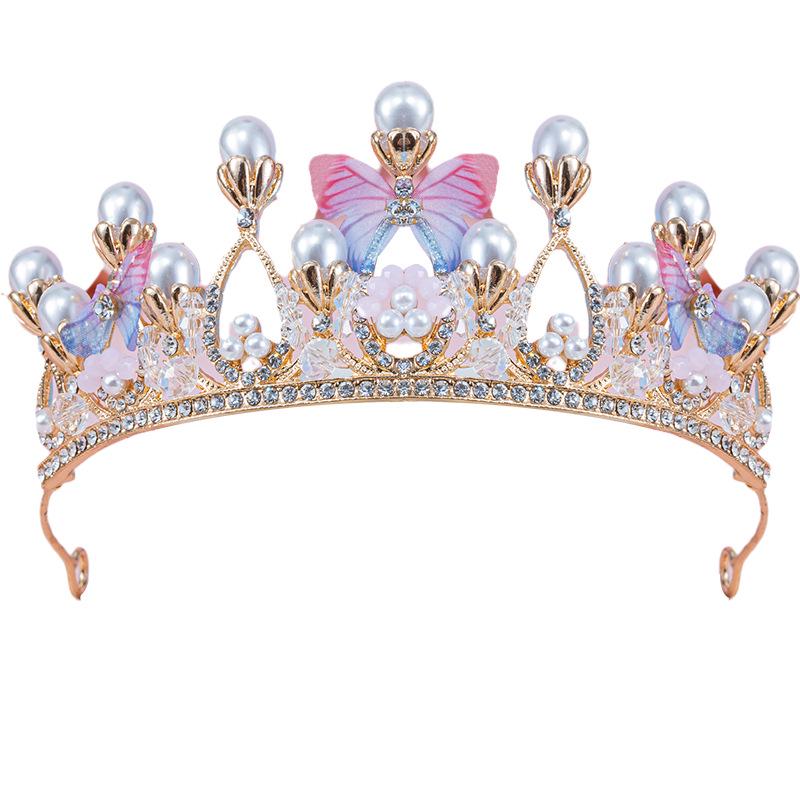 Princess Birthday Crown Headband for Girls – High-end Hair Accessories & Clip