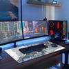 iCasso Mouse Pad Gaming Large Scandinavian Style Desk Mat 90x40cm Water Resistant Easy to Clean Rubber Base Desk Mat for Work Gaming Office Non-Slip