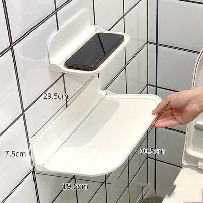 Mensola portaoggetti pieghevole da parete, mensola multifunzione da parete, organizer per cucina, bagno, vestiti e asciugamani.